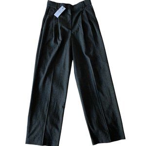 NWT Dynamite Lila Pleated Straight Trouser Pants in Grey